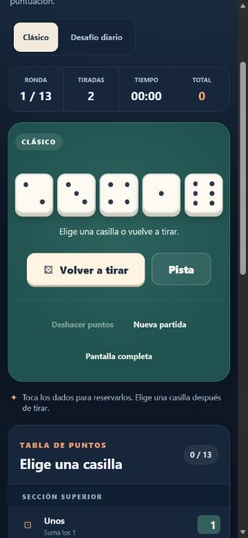 Capturas del juego 3: Cinco Dados