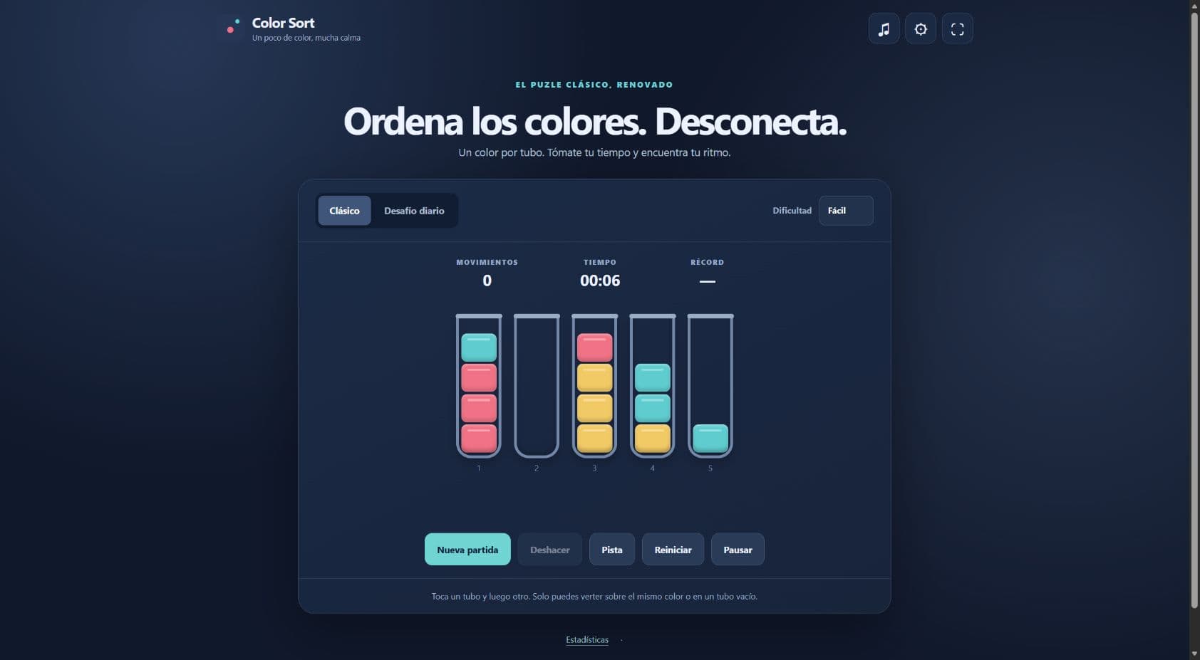 Captura de Color Sort