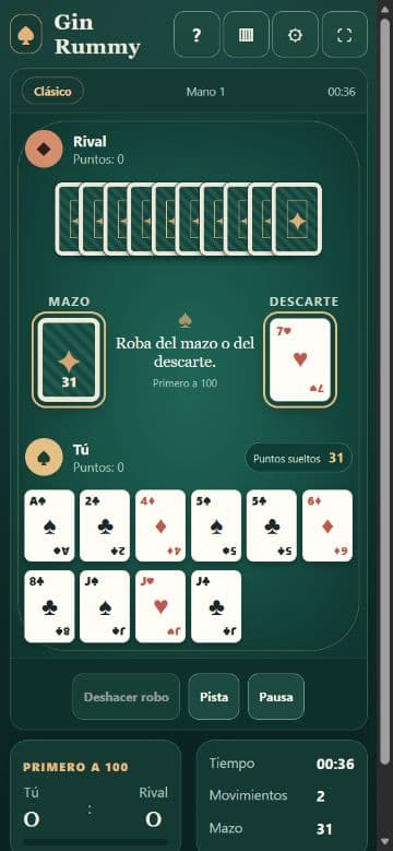Capturas del juego 3: Gin Rummy