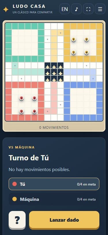 Ludo Casa en una pantalla móvil.