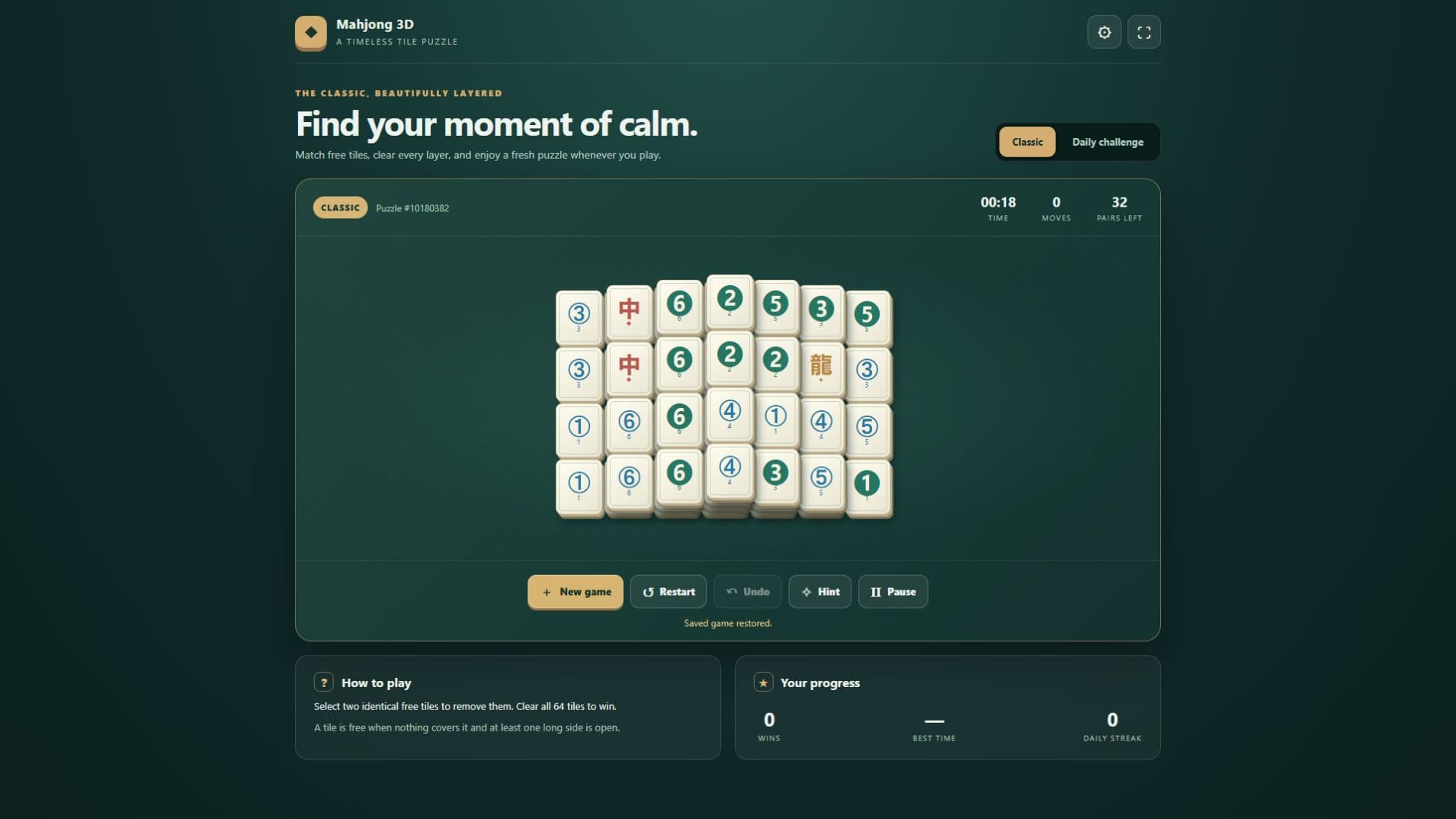 Capturas del juego 2: Mahjong 3D