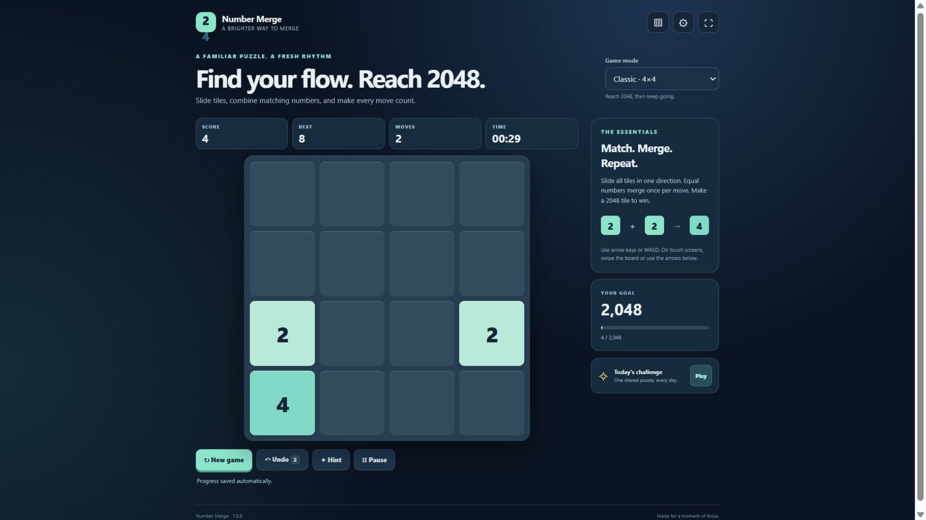 Capturas del juego 2: Number Merge: 2048
