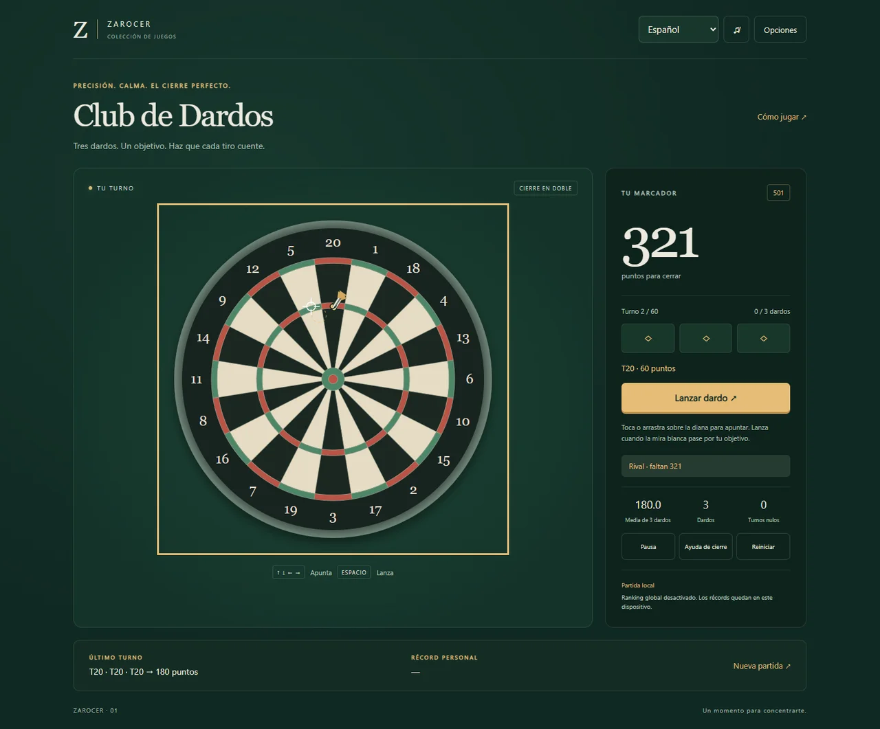 Club de Dardos: 501 contra la IA