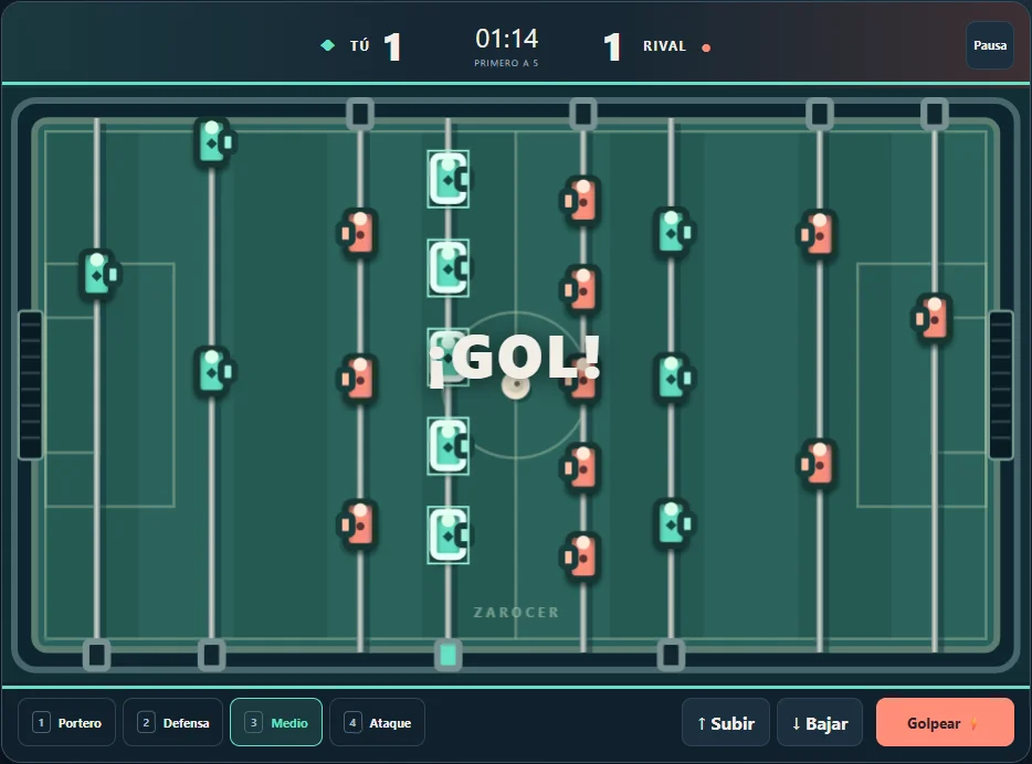 Futbolín: partido