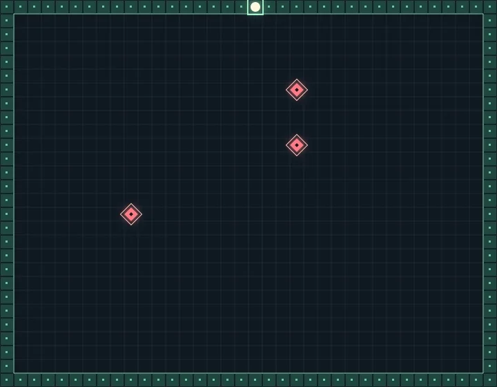 Neon Frontier: cuadrícula y trazos