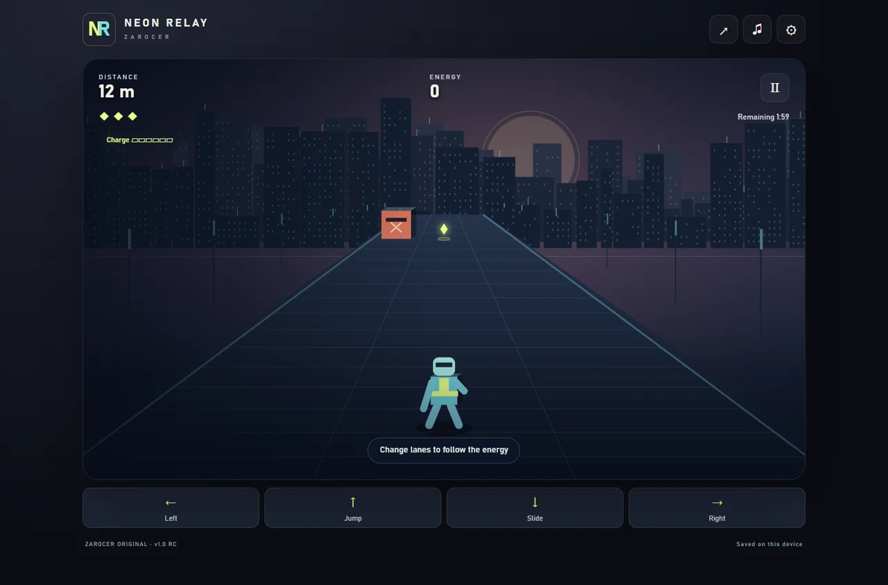 Neon Relay: carrera entre obstáculos