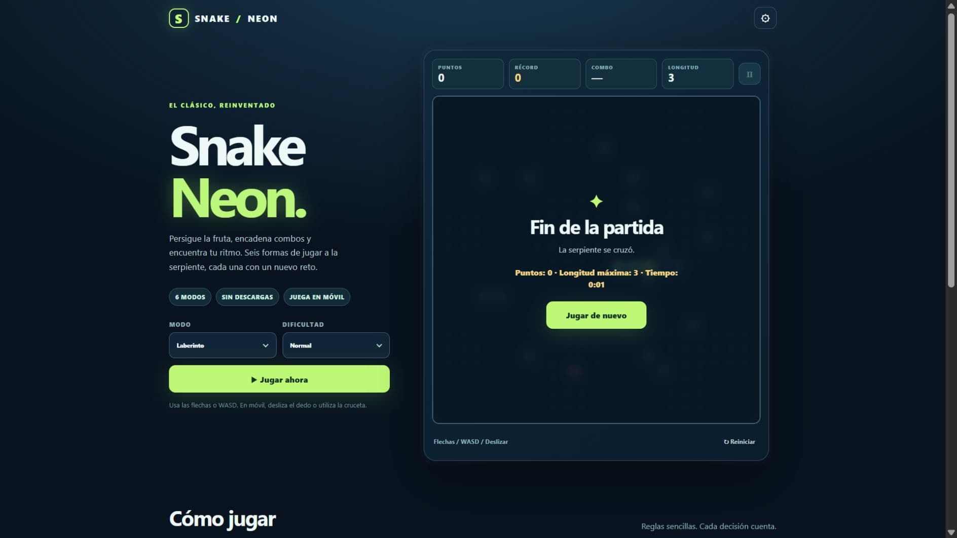 Capturas del juego 2: Snake Neon