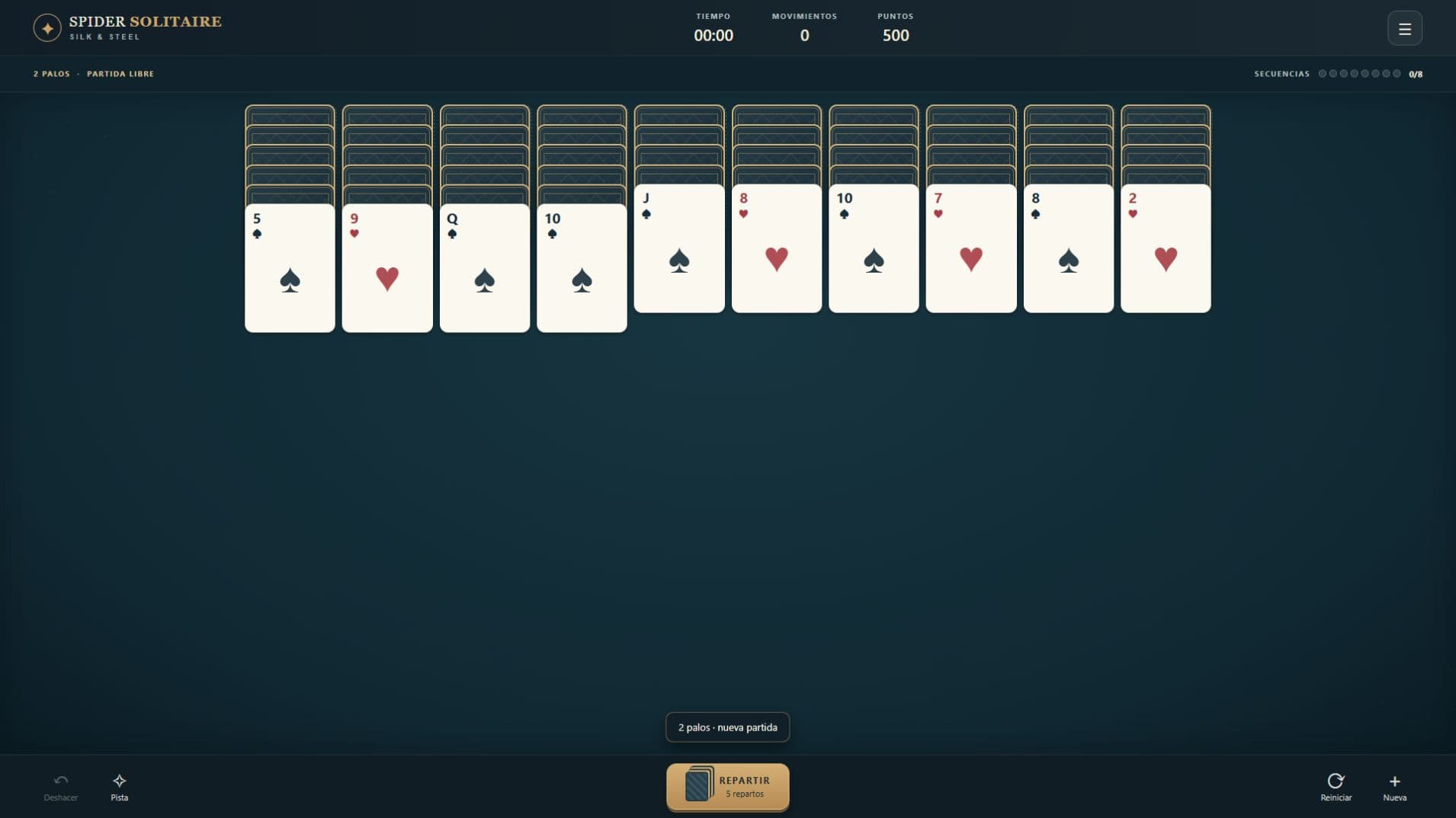 Capturas del juego 2: Solitario Spider: Silk & Steel