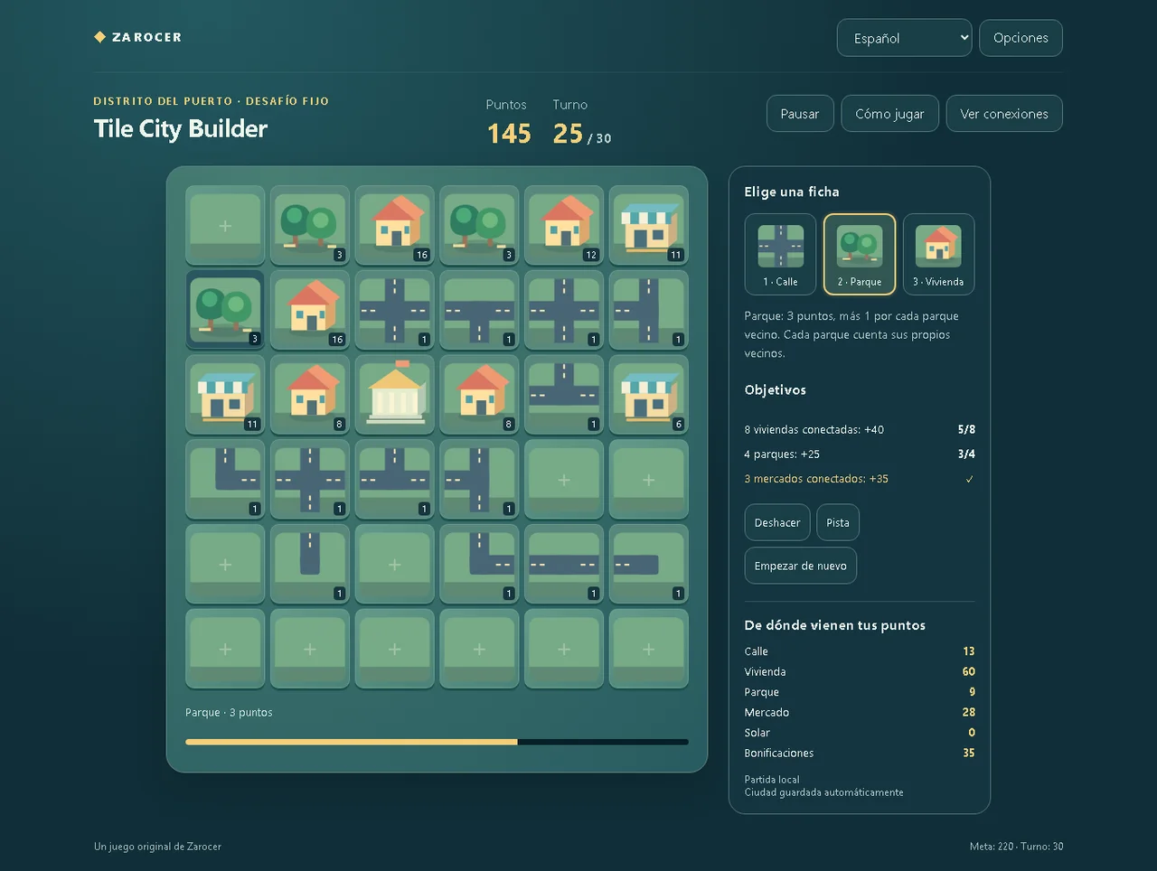 Tile City Builder: captura de la versión 1.3.0, 2