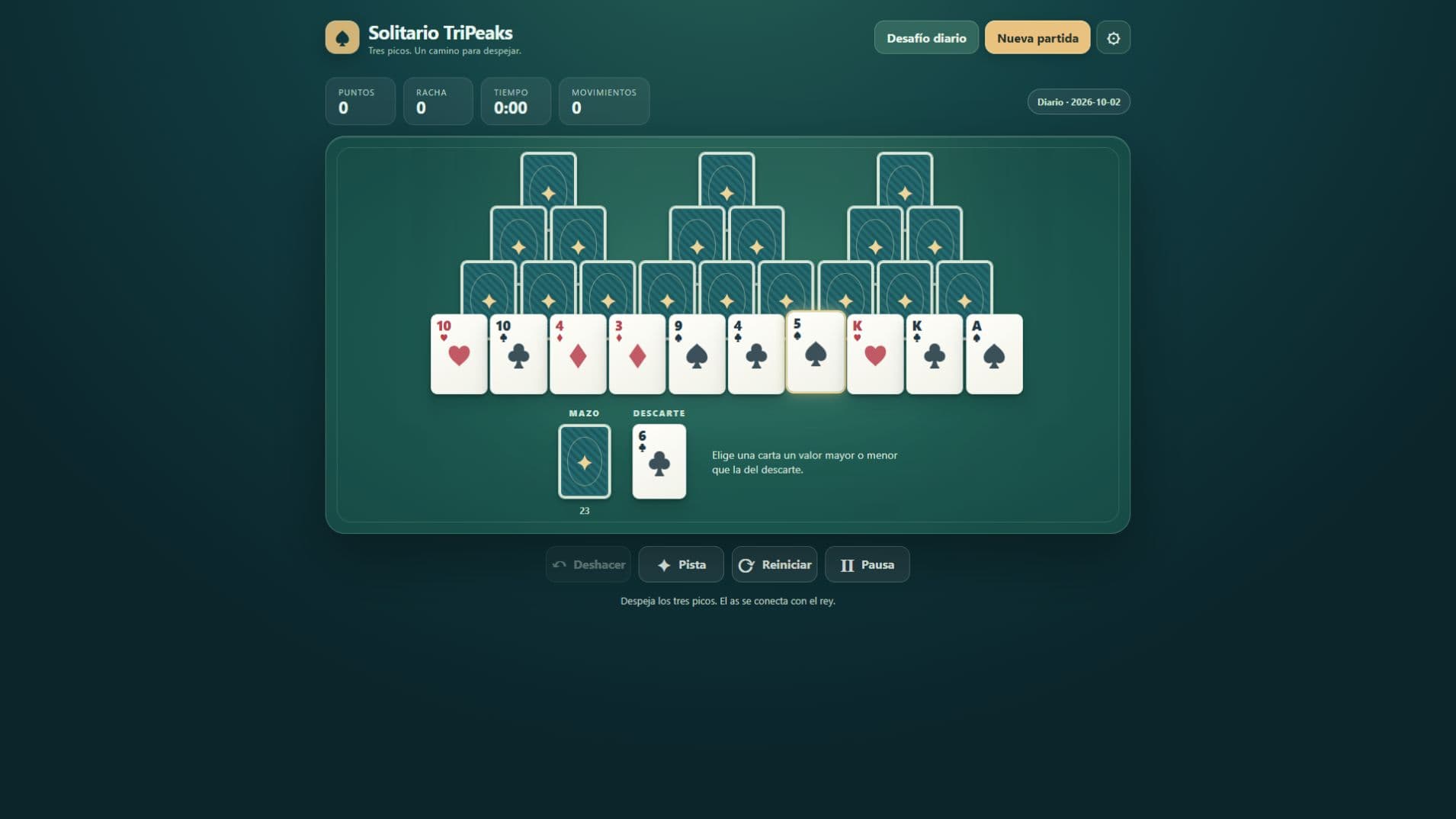 Capturas del juego 3: Solitario TriPeaks