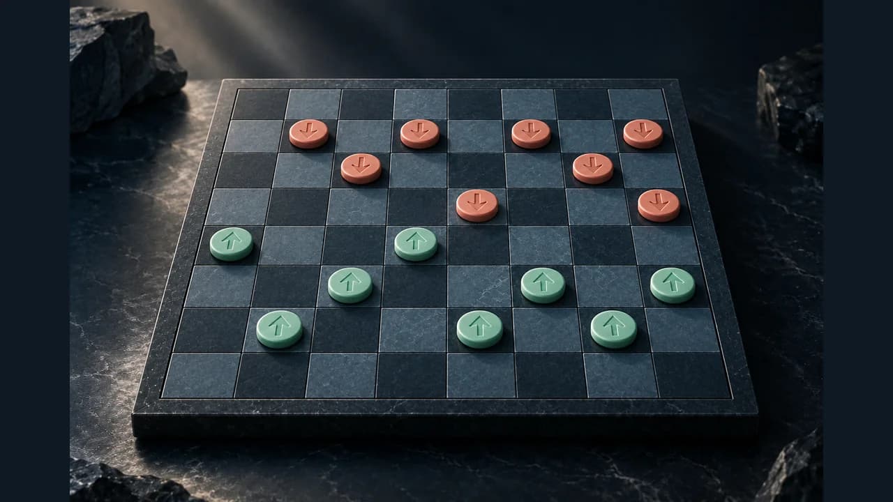 Portada de Breakthrough con piezas enfrentadas sobre un tablero